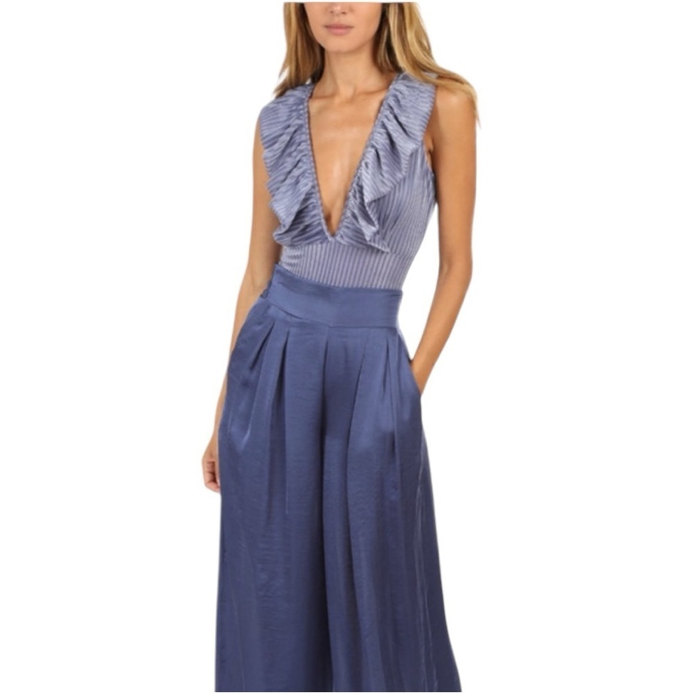 Misa Los Angeles Luca Velvet Lavender Bodysuit Size XS
